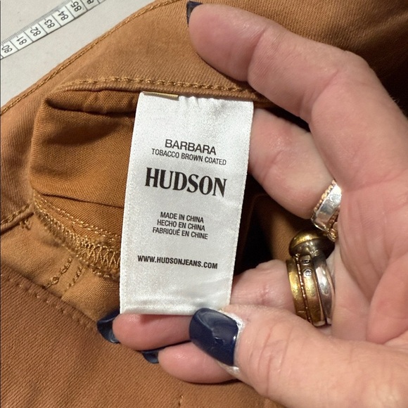 Anthropologie | Hudson Barbara Coated Bootcut Jeans in Toffee Size 33 - Picture 14 of 16